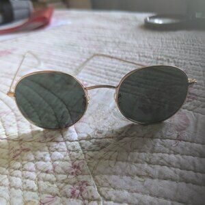 WEARME PRO RET090 S 51 23 752 GOLD FRAME BLACK LENS SUNGLASSES